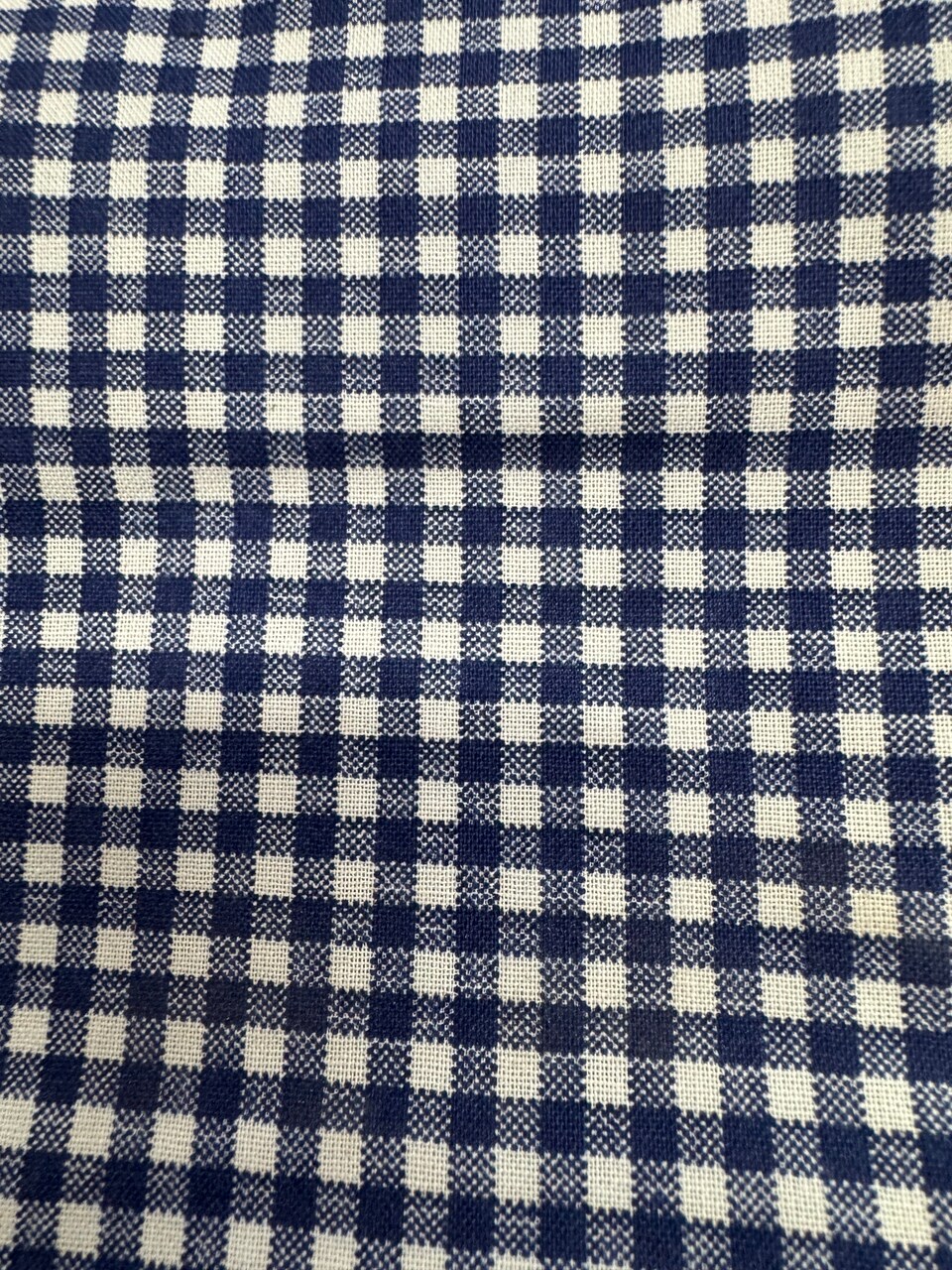 3 Wishes 1 Yard Precut Blue White Small Checkered Blender 100% Cotton